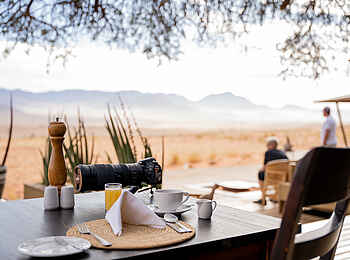 Wolwedans Dune Camp: Frühstück Wolwedans Dune Camp: Frühstück