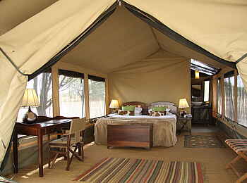 Manyara Ranch: Blick in ein Gästezelt Manyara Ranch: Blick in ein Gästezelt