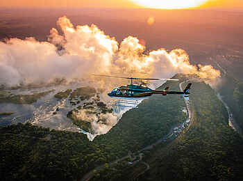 Victoria Falls Hotel: Helikopterflug