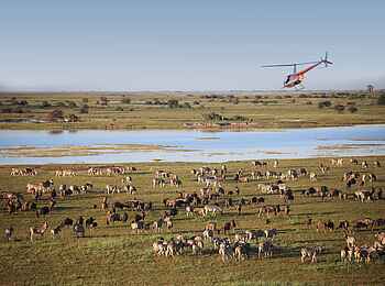 Camp Kalahari: Helicopterflug
