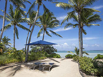 Heritage Le Telfair Golf & Wellness Resort: Der direkte Strandzugang der Ocean Suite Heritage Le Telfair Golf & Wellness Resort: Der direkte Strandzugang der Ocean Suite
