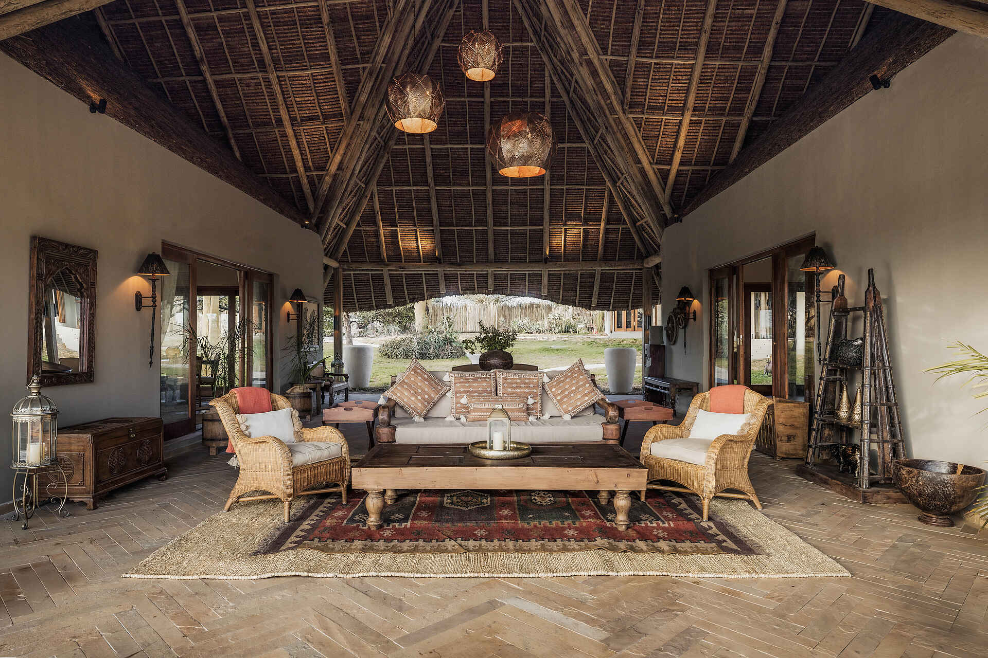 Lewa Safari Camp: Loungebereich Lewa Safari Camp: Loungebereich