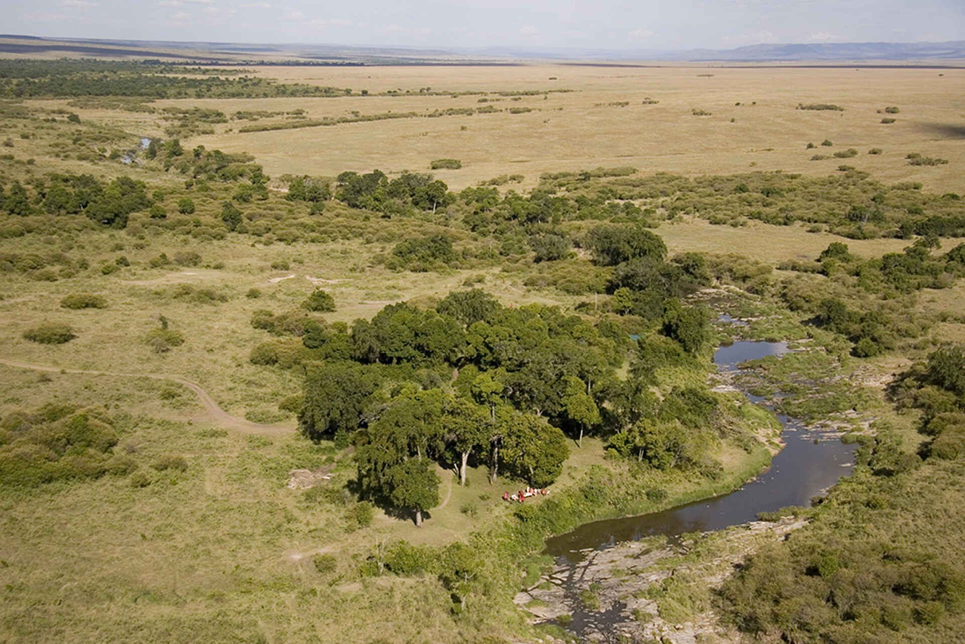Rekero Camp: Aus der Vogelperspektive