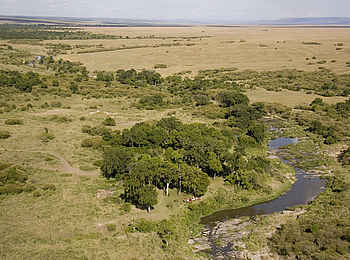 Rekero Camp: Aus der Vogelperspektive