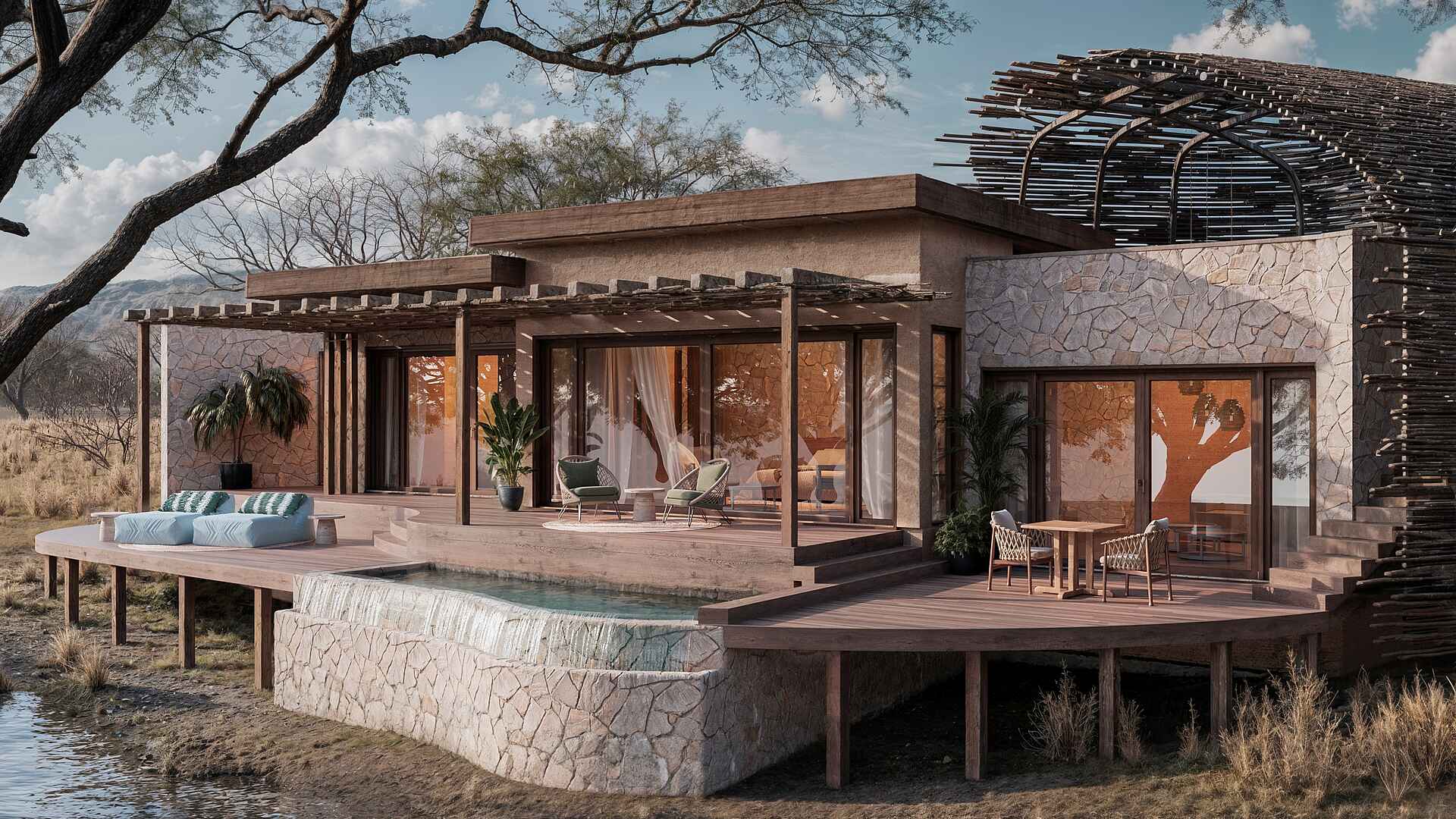 Shisaka Camp: Außenansicht Suite