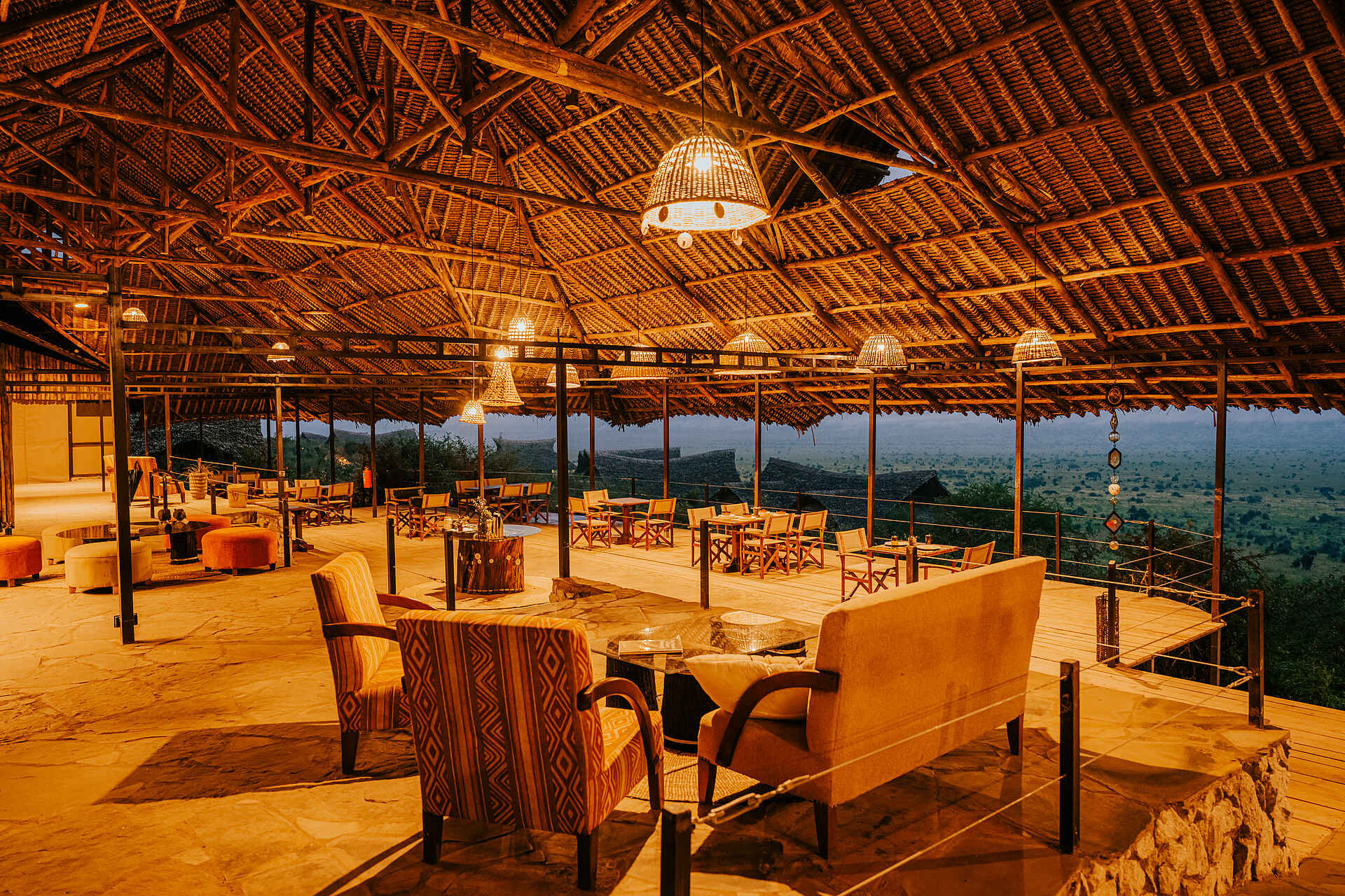 Soroi Cheetah Tented Camp: Ausblick von der Lounge über das Camp