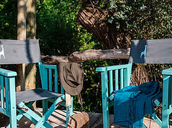 Thamo Telele Camp: Auf der Veranda Thamo Telele Camp: Auf der Veranda