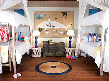 Vamizi Island: Casaminas Kinderzimmer mit Stockbetten