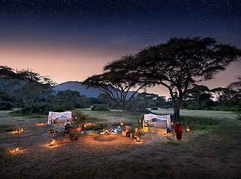 andBeyond Lake Manyara Tree Lodge: Sleepout unter dem Sternenhimmel