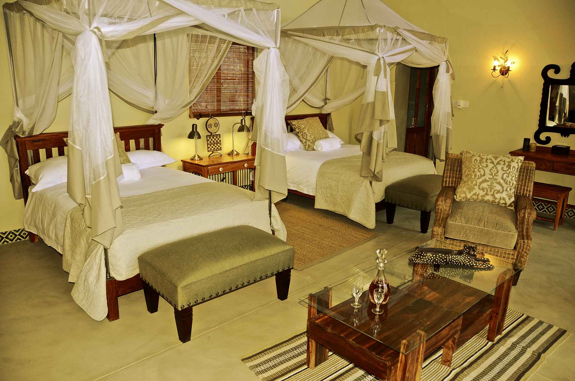 Camelthorn Lodge, Hwange National Park, Imvelo, Maisonette, Safari Lodge, Einzelbetten, Forest Villa, Afrikarma, Afrikarma GmbH, Afrikarma Safaris, Afrikarma Safaris - Wildnis. Hautnah., Afrikarma.de