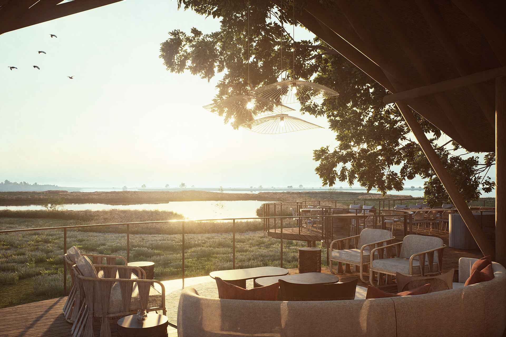 Chobe Savanna Lodge: Blick von der Veranda