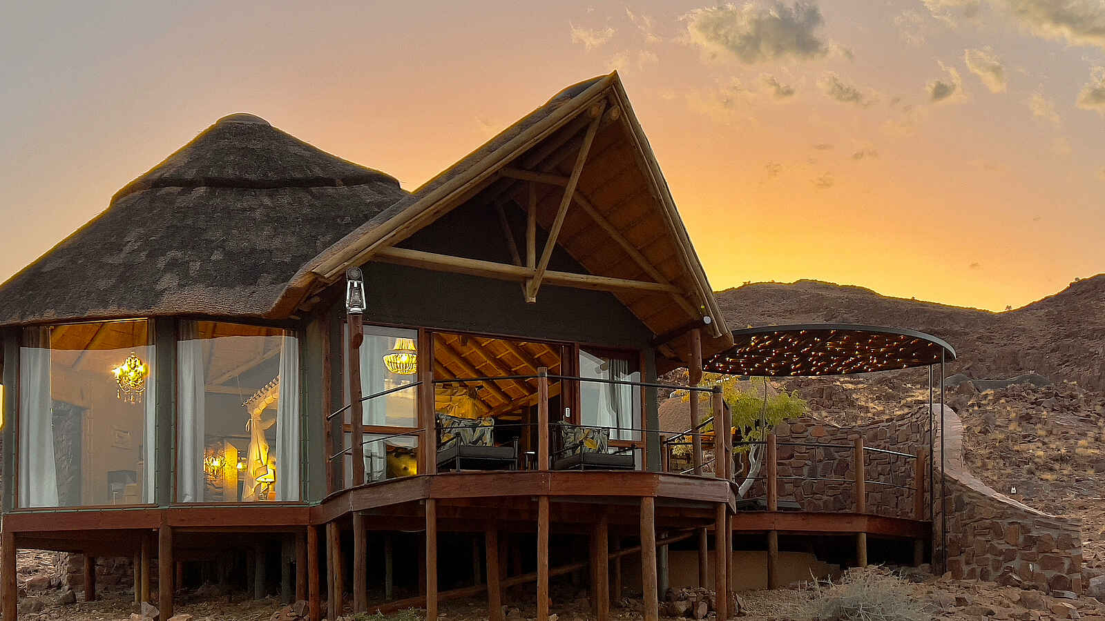 Namib Outpost: Blick auf eine Suite Namib Outpost: Blick auf eine Suite