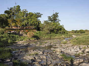 Rekero Camp: Lage am Fluß