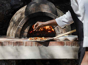 Tongabezi Lodge: Ein Pizzaofen