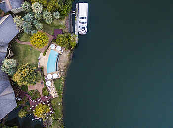 David Livingstone Safari Lodge: Vogelperspektive der Lodge David Livingstone Safari Lodge: Vogelperspektive der Lodge