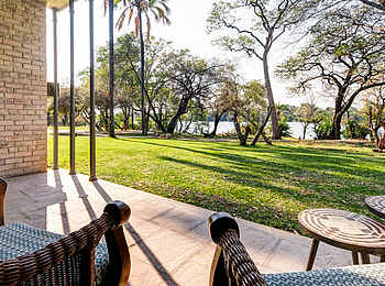 Palm River Hotel: Blick von der Terrasse Palm River Hotel: Blick von der Terrasse