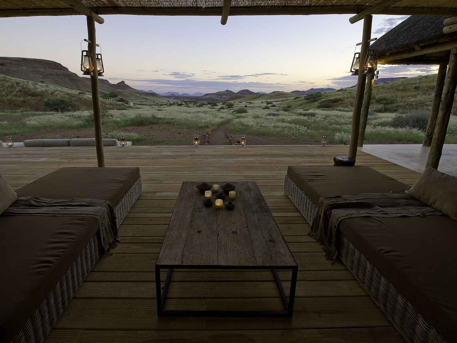 Damaraland Camp: Lounge mit Blick Damaraland Camp: Lounge mit Blick