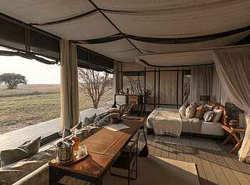 King Lewanika Lodge: Zeltinneres King Lewanika Lodge: Zeltinneres