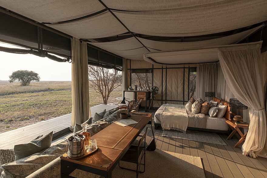 King Lewanika Lodge: Zeltinneres King Lewanika Lodge: Zeltinneres