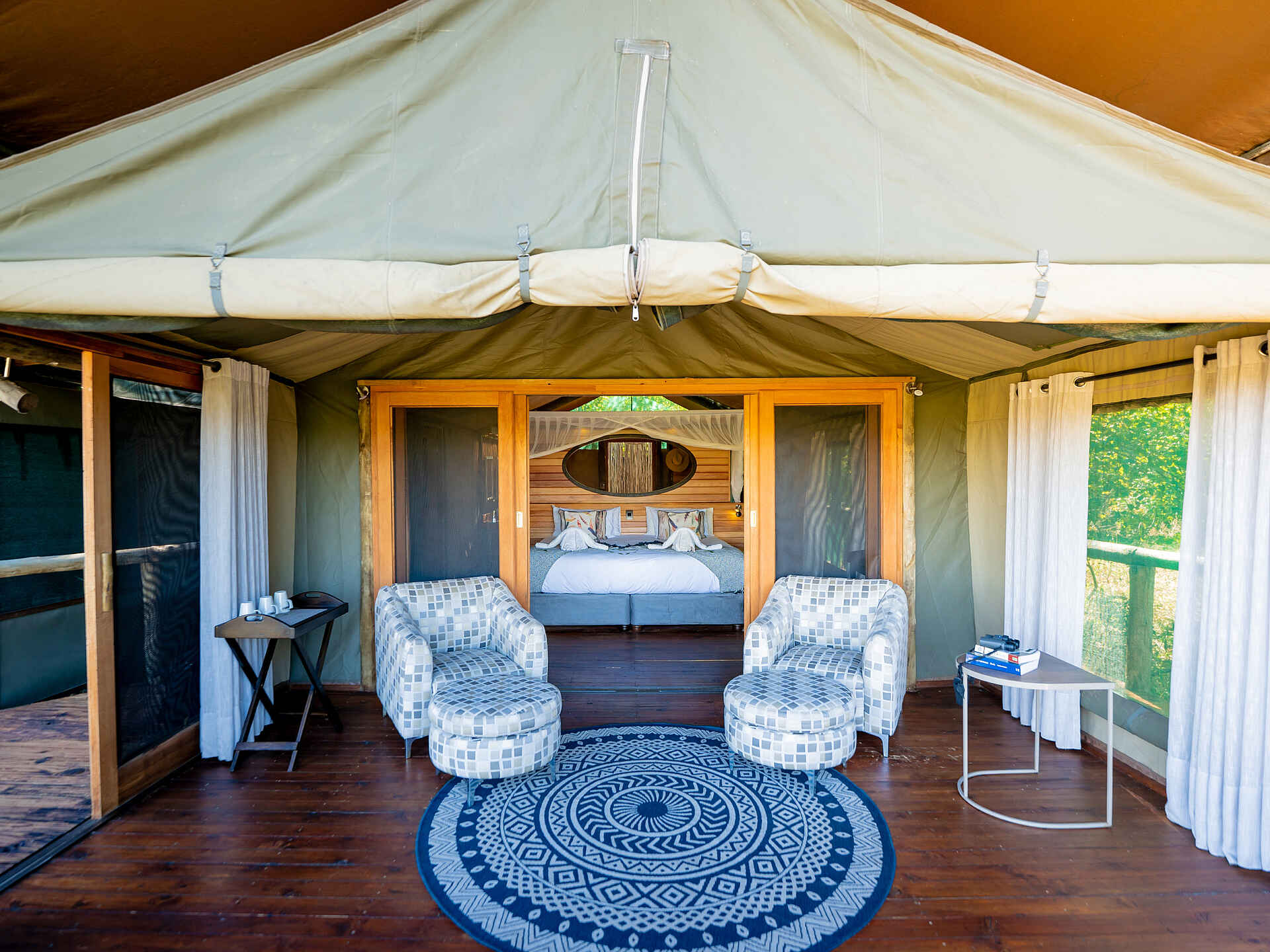 Mma Dinare Camp: Schlafzimmer und Veranda