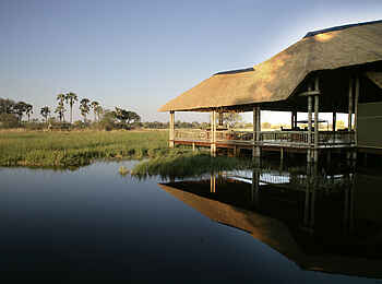 Moremi Crossing: Gebäudeflügel mit Lounge Moremi Crossing: Gebäudeflügel mit Lounge