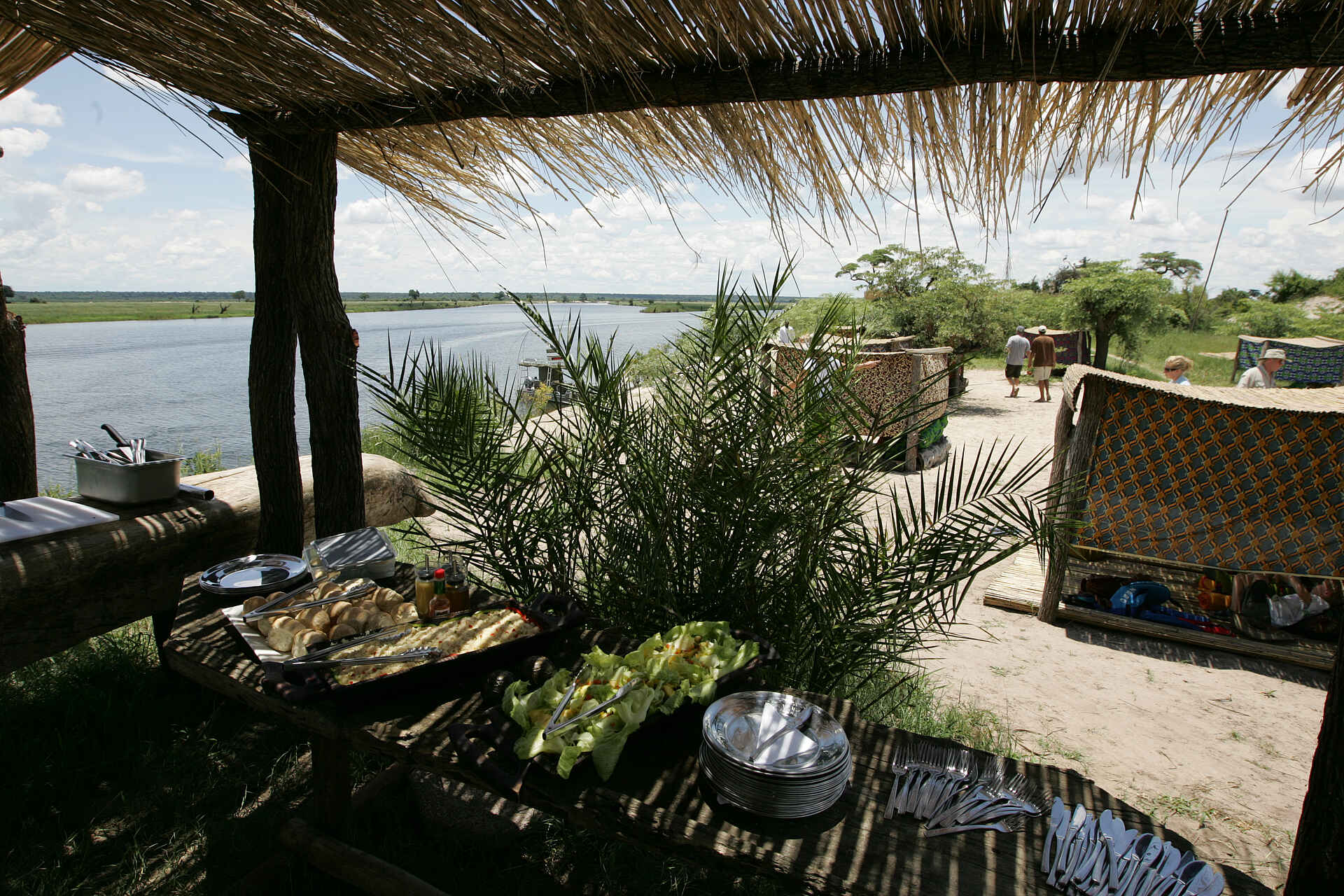 Buffet, Chobe National Park, Chobe River, Flusskreuzfahrt, Impalila Island, Kasane, Zambezi Queen