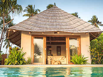 Zanzibar White Sand Luxury Villas: Villa vom Pool aus betrachtet Zanzibar White Sand Luxury Villas: Villa vom Pool aus betrachtet