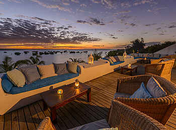 Ibo Island Lodge: Sky Bar bei Nacht