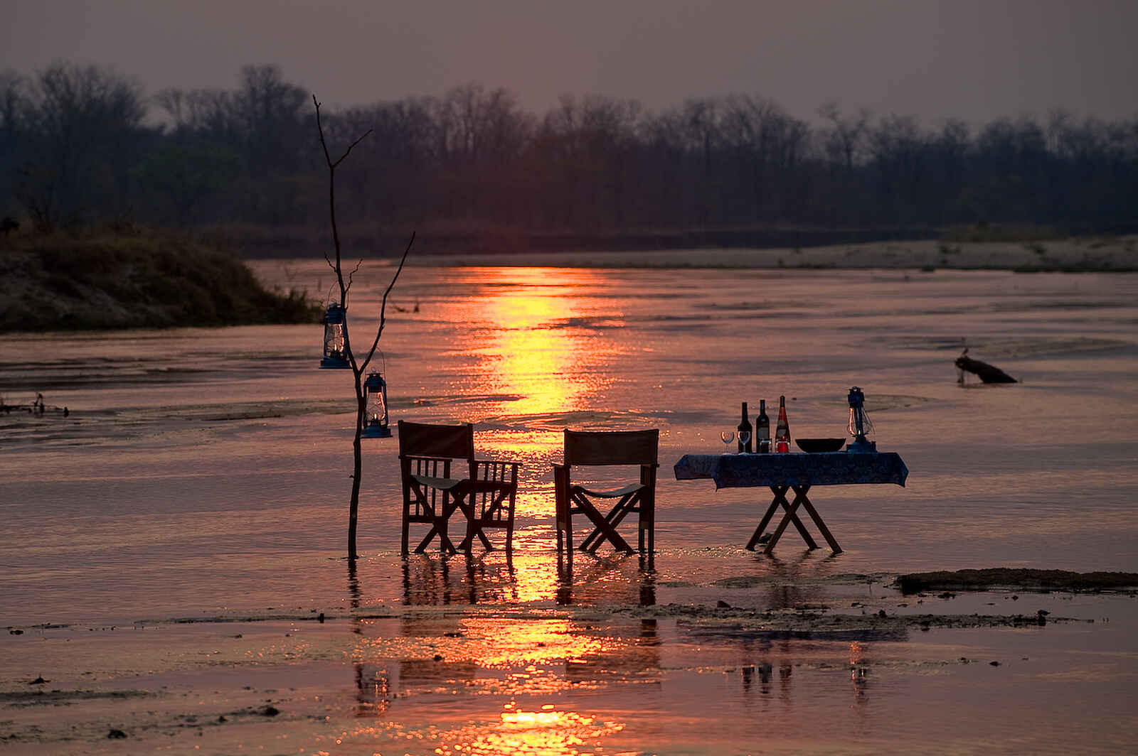 Zungulila Bushcamp: Sonnenuntergang Zungulila Bushcamp: Sonnenuntergang
