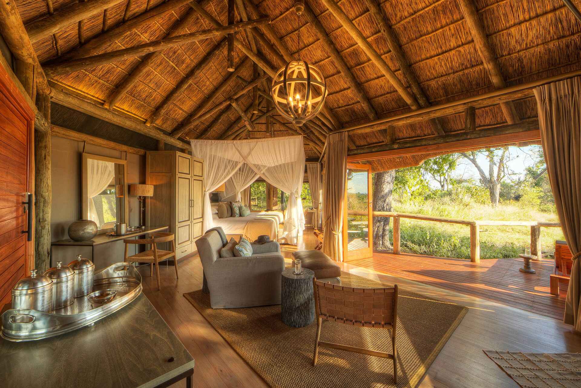 Camp Moremi: Gästebungalow Interieur