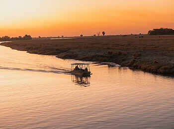 Chobe Princess: Bootsfahrt bei Sonnenuntergang Chobe Princess: Bootsfahrt bei Sonnenuntergang