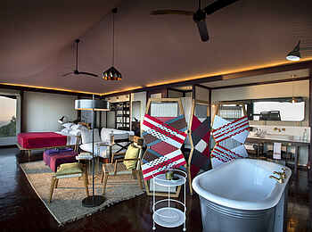 Angama Mara: Badewanne im Gästezelt Angama Mara: Badewanne im Gästezelt