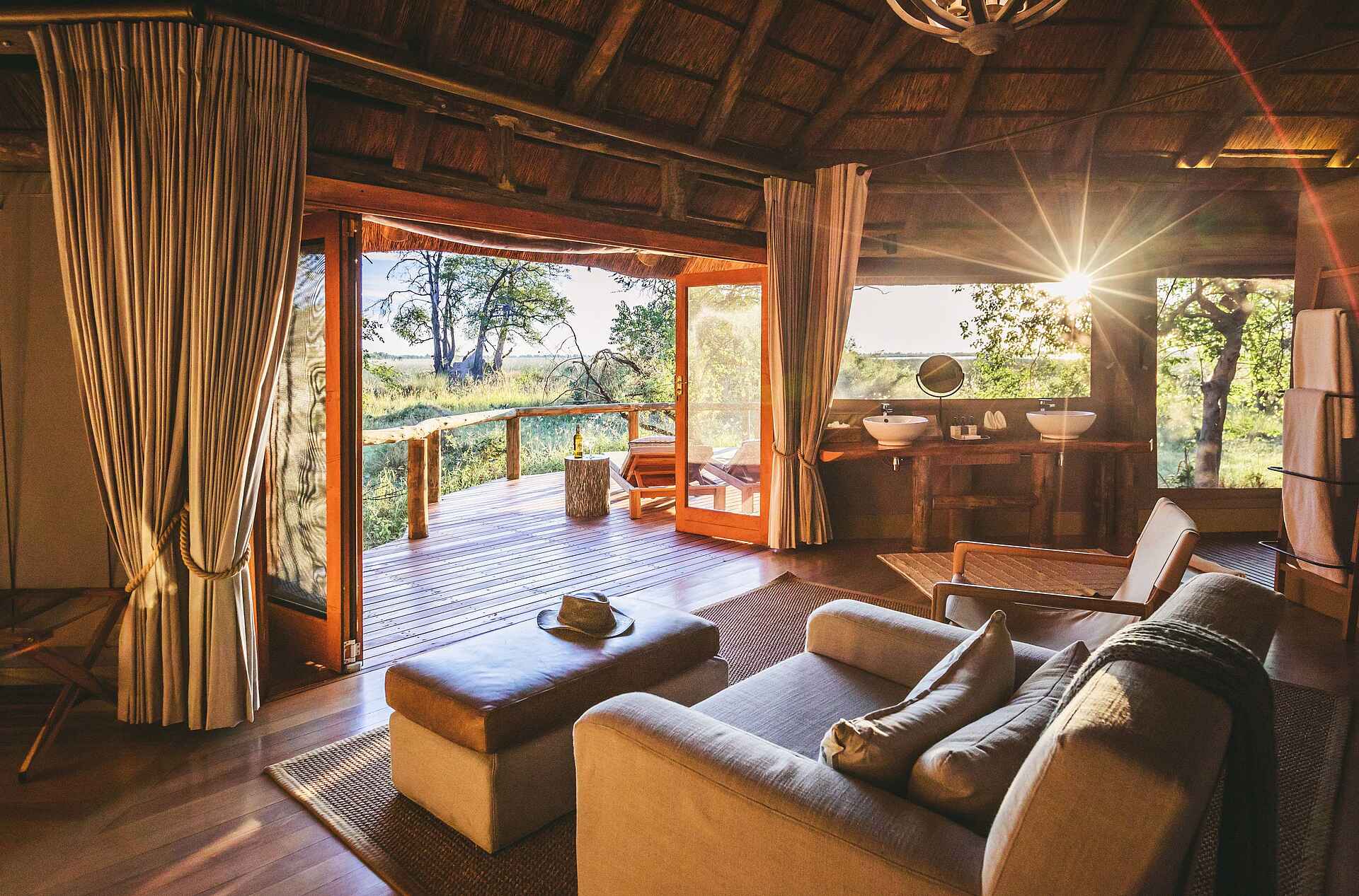 Camp Moremi: Blick nach draußen