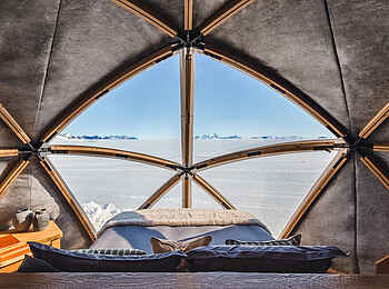 Explorer Camp: Schlafkapsel Blick hinaus