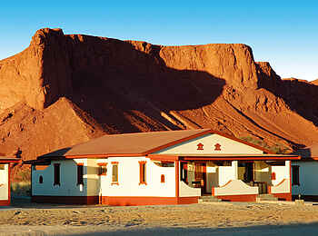 Namib Desert Lodge: Private Terrassen der Gästunterkünfte Namib Desert Lodge: Private Terrassen der Gästunterkünfte