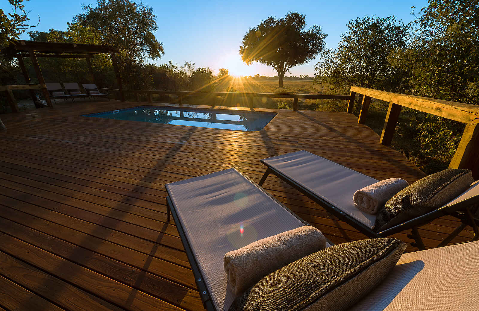 Splash Camp: Poolbereich mit Liegen Splash Camp: Poolbereich mit Liegen