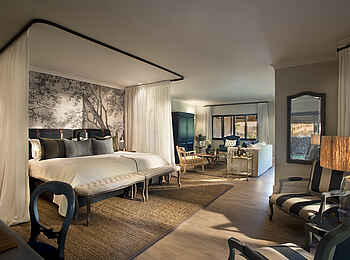 Stanley and Livingstone Boutique Hotel: Schlafzimmer mit Sitzecke Stanley and Livingstone Boutique Hotel: Schlafzimmer mit Sitzecke