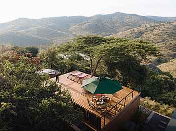 Borana Lodge: Blick auf das Sonnendeck Borana Lodge: Blick auf das Sonnendeck