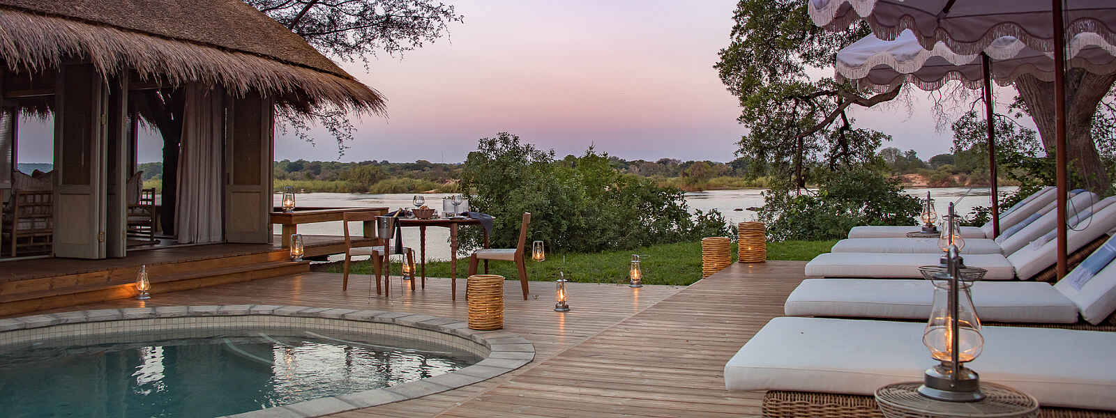 Mpala Jena Camp: der Poolbereich Mpala Jena Camp: der Poolbereich