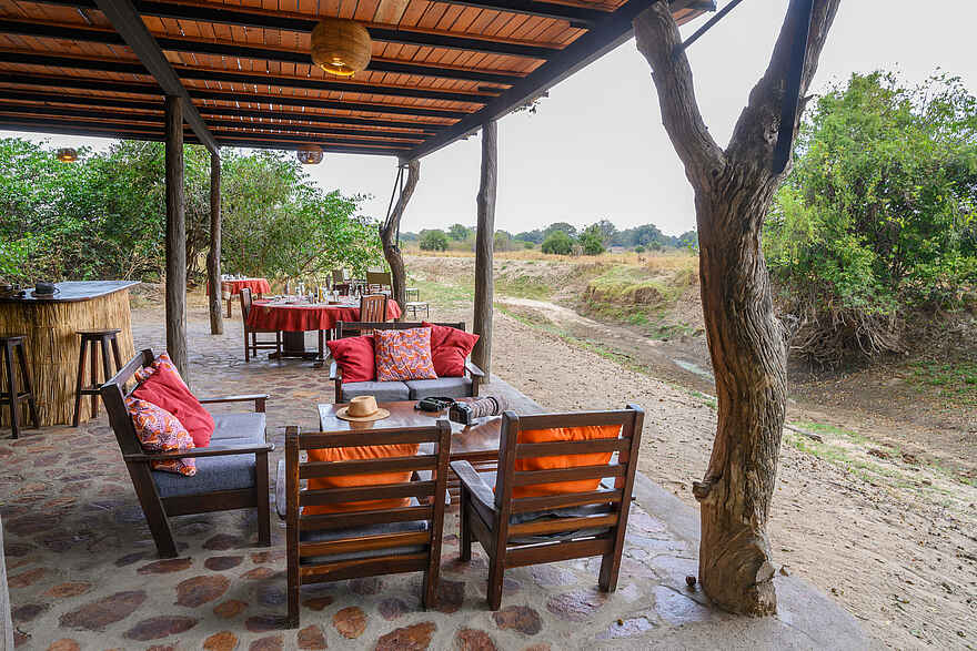 Chikoko Tree Camp: Auf der Veranda Chikoko Tree Camp: Auf der Veranda