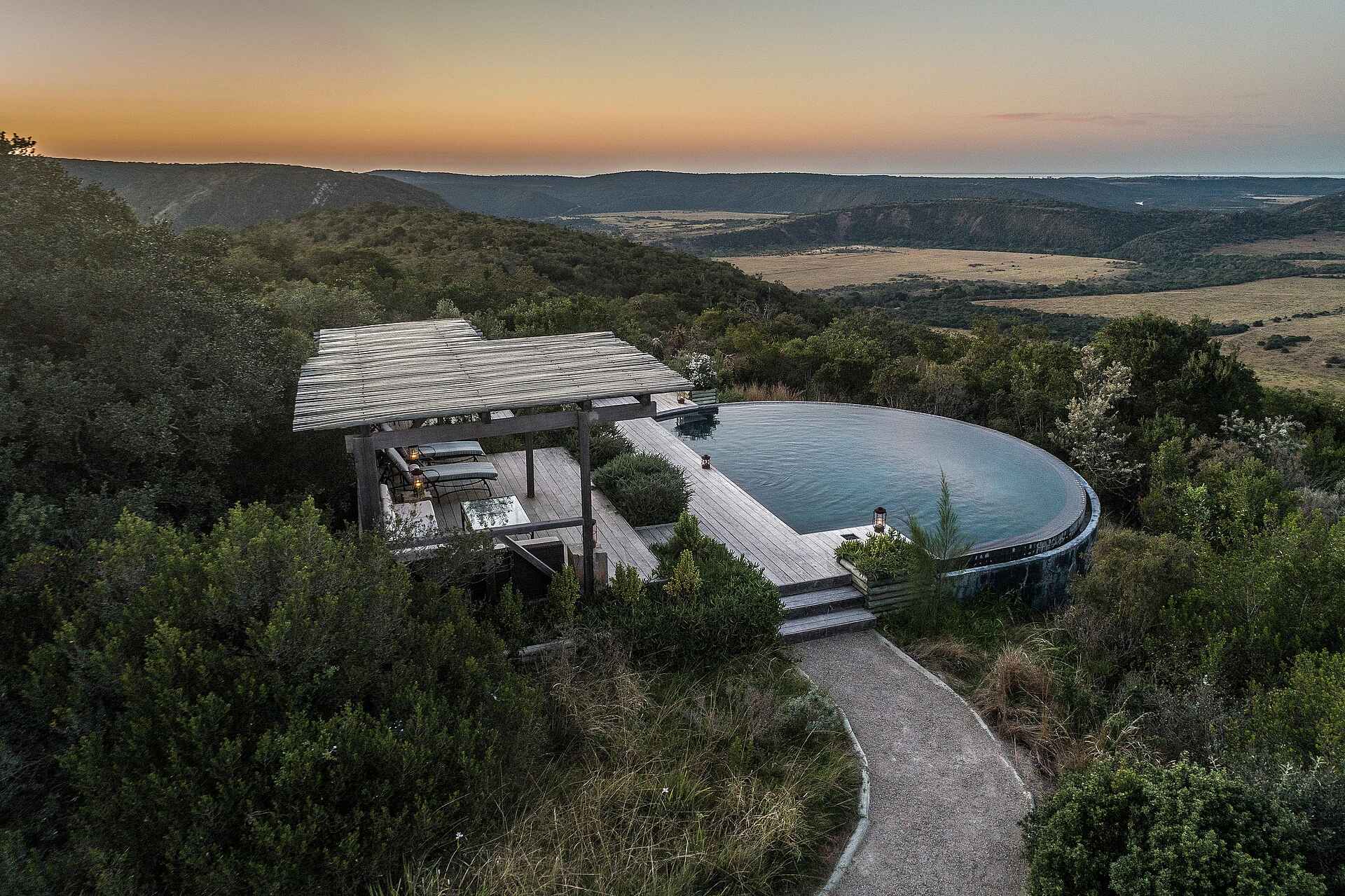 Kariega Ukhozi Lodge: Der Pool Kariega Ukhozi Lodge: Der Pool