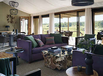 Sanctuary Tambarare Lodge: Hauptzelt mit Lounge Sanctuary Tambarare Lodge: Hauptzelt mit Lounge