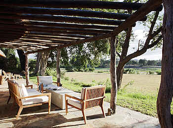MalaMala Sable Camp: Terrasse der Gästesuite mit Bushview