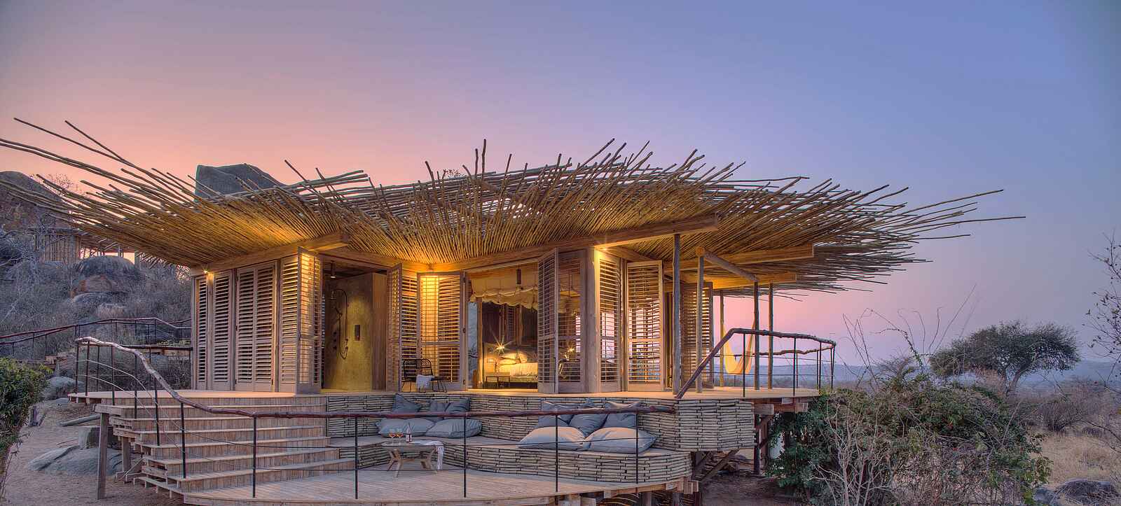 Jabali Ridge Camp: Außenansicht der Gästeunterkünft Jabali Ridge Camp: Außenansicht der Gästeunterkünft