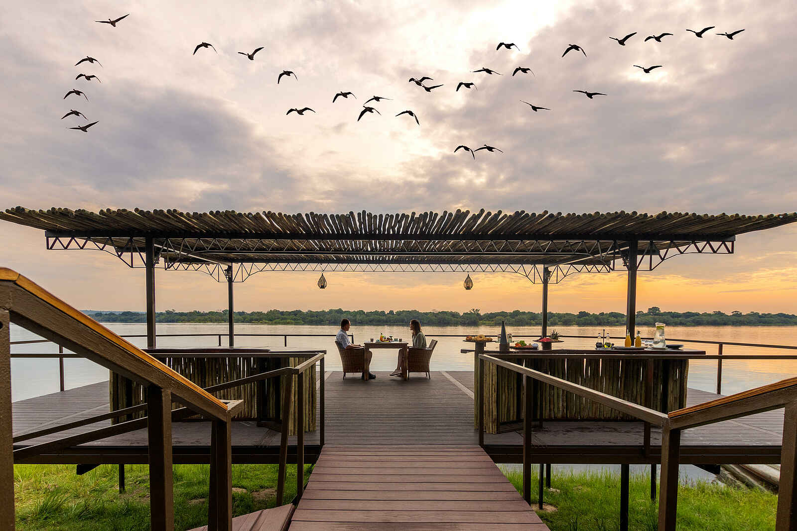 Old Drift Lodge: Privates Dinner am Steg Old Drift Lodge: Privates Dinner am Steg