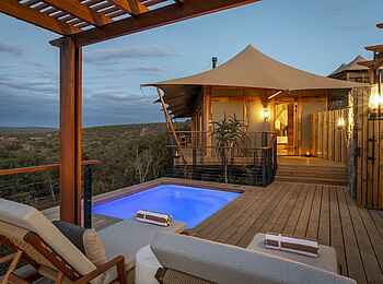 Sindile Luxury Tented Camp: Ein privater Plunge Pool Sindile Luxury Tented Camp: Ein privater Plunge Pool