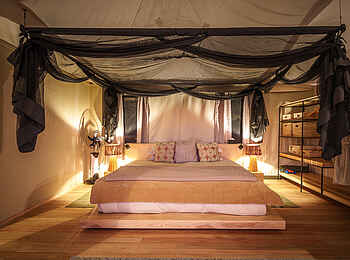 Tubu Tree Camp: Das zweite Schlafzimmer des Familienzelts