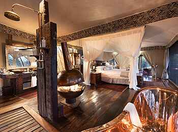 Zarafa Camp: Suite Blick hinein