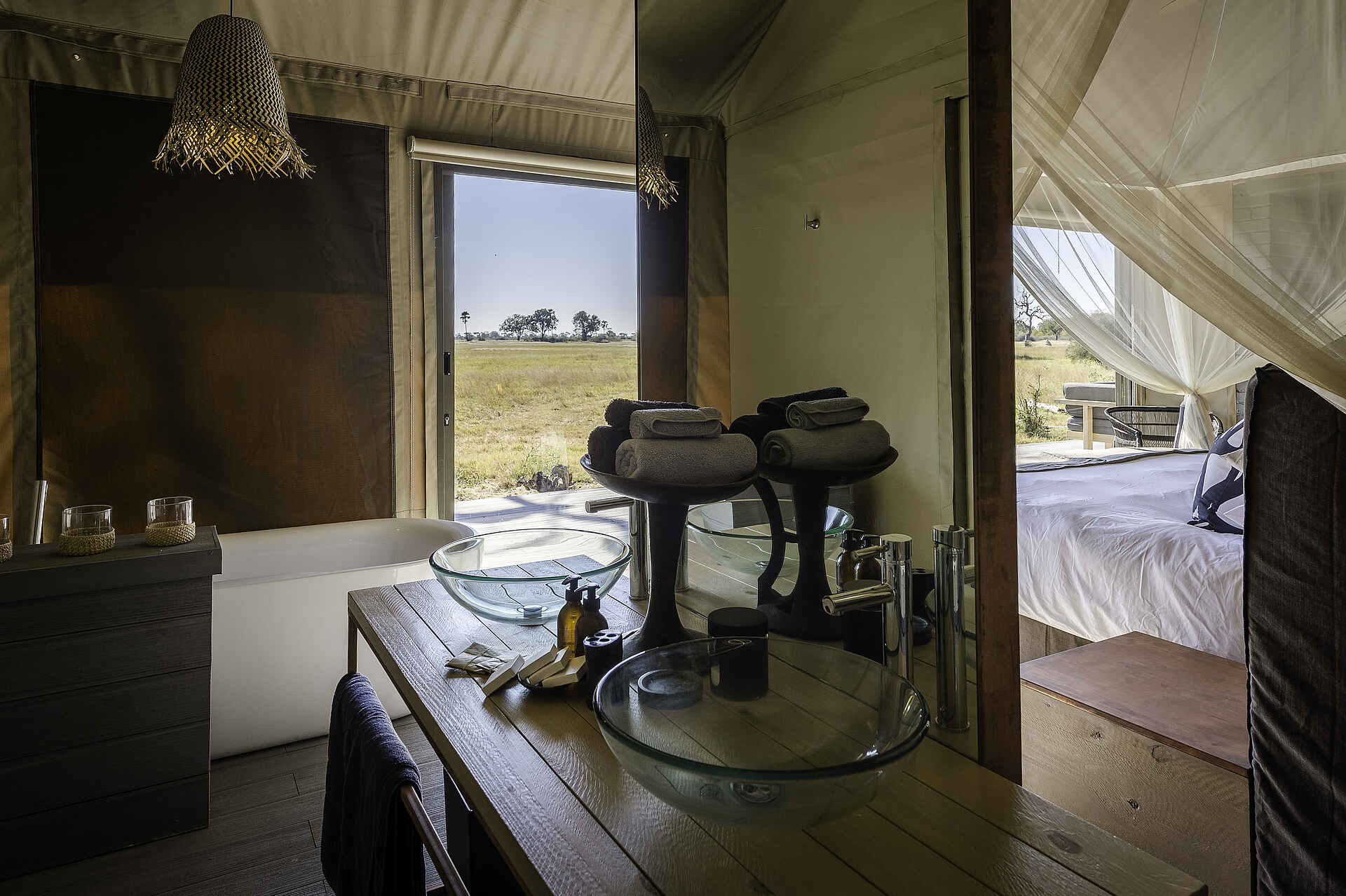 Linkwasha Camp: Bad linkwasha camp, unterkunft, waschtisch, zelt