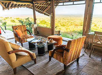Soroi Cheetah Tented Camp: Lounge mit Aussicht